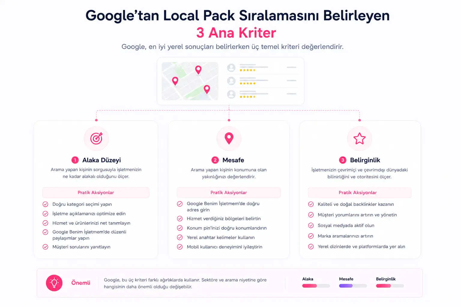 Local SEO Nedir? Yerel Arama Optimizasyonu Nasıl Yapılır? google local pack sıralama faktörleri